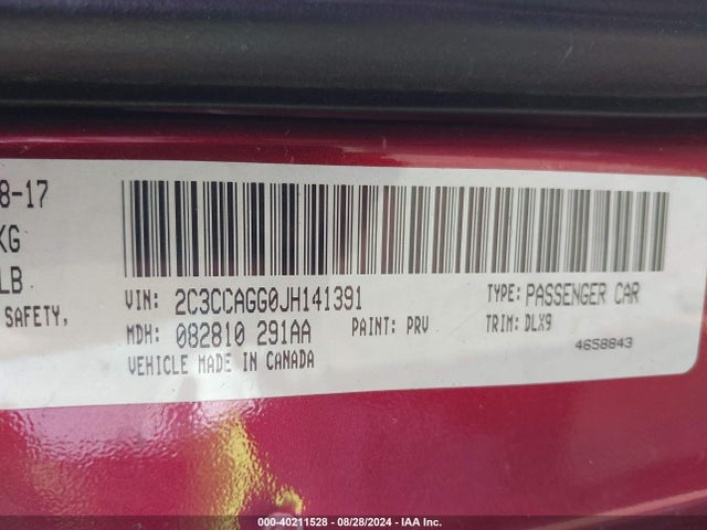 Chrysler 300 300s Awd 2018 2C3CCAGG0JH141391 Image 9