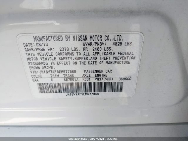 JN1BV7AP9EM677968 Infiniti Q50 Premium