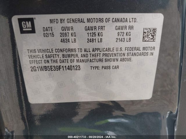2G1WB5E39F1140123 Chevrolet Impala Limited Lt