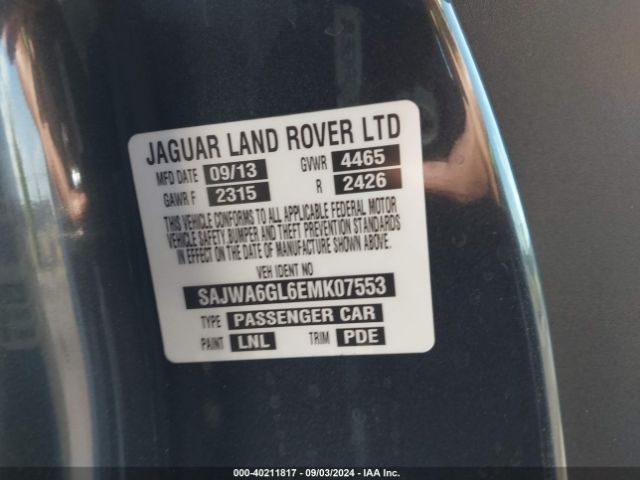 SAJWA6GL6EMK07553 Jaguar F-type V8 S