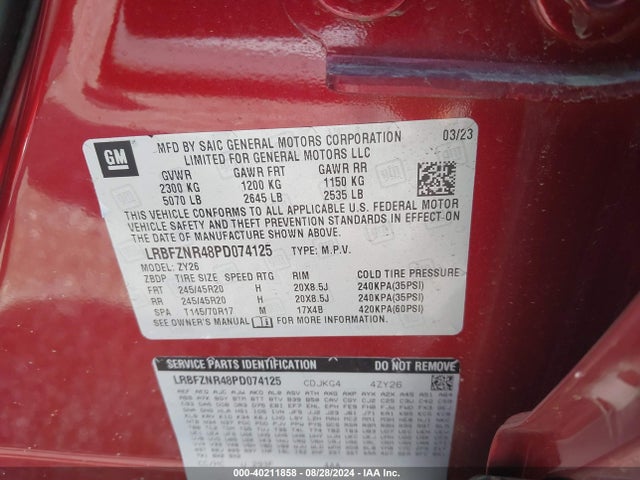 Buick Envision Essence Fwd 2023 LRBFZNR48PD074125 Image 9