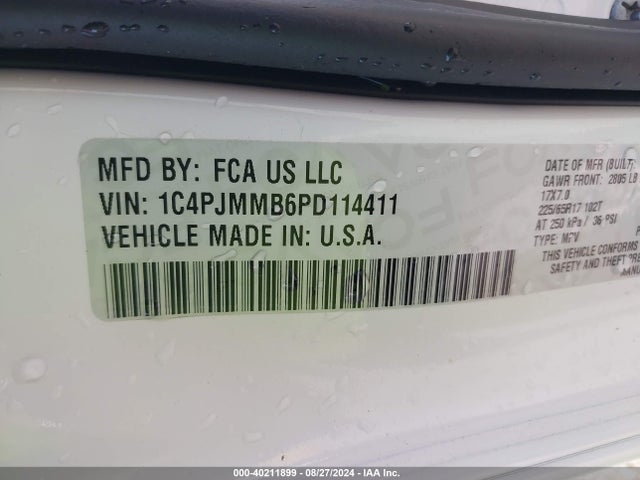 1C4PJMMB6PD114411 Jeep Cherokee Altitude Lux 4x4