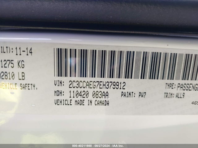 2C3CCAEG7EH379912 Chrysler 300C