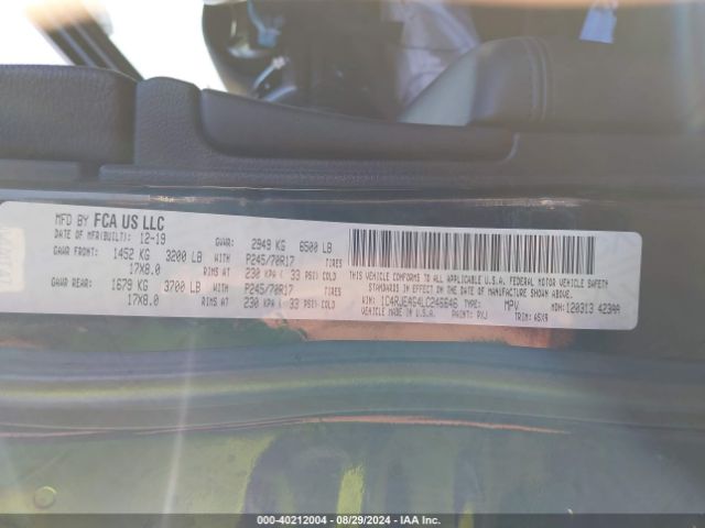 1C4RJEAG4LC246646 Jeep Grand Cherokee Laredo E 4x2