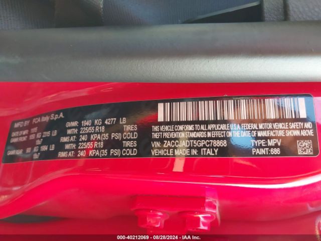 ZACCJADT5GPC78868 Jeep Renegade Limited