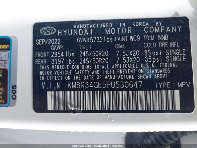 Hyundai Palisade Xrt 2023 KM8R34GE5PU530647 Image 9