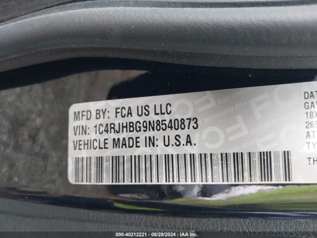 1C4RJHBG9N8540873 Jeep Grand Cherokee Limited 4x4