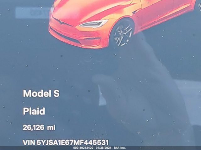 5YJSA1E67MF445531 Tesla Model S Plaid Tri Motor All-wheel Drive