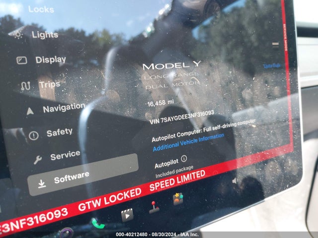 2022 TESLA MODEL Y 7SAYGDEE3NF316093 Photo 6