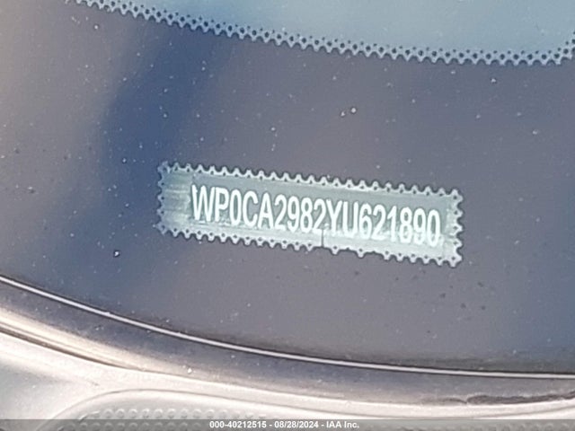 2000 PORSCHE BOXSTER WP0CA2982YU621890 Photo 8