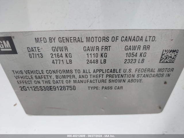 Chevrolet Impala 2lt 2014 2G1125S30E9128750 Image 9