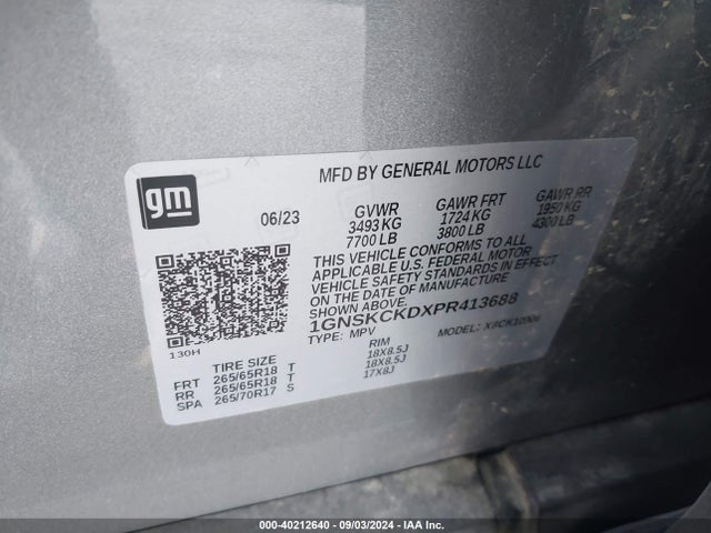 Chevrolet Suburban 4wd Lt 2023 1GNSKCKDXPR413688 Image 9