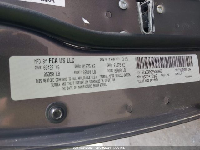 2C3CCARG9FH803375 Chrysler 300 Limited