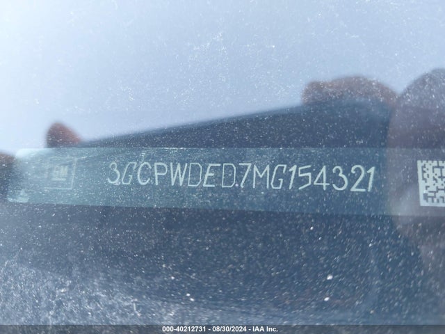 3GCPWDED7MG154321 Chevrolet Silverado 1500 2wd  Short Bed Rst