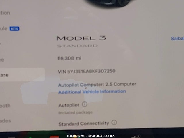2019 TESLA MODEL 3 5YJ3E1EA8KF307250 Photo 6