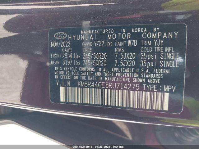 KM8R44GE5RU714275 Hyundai Palisade Sel
