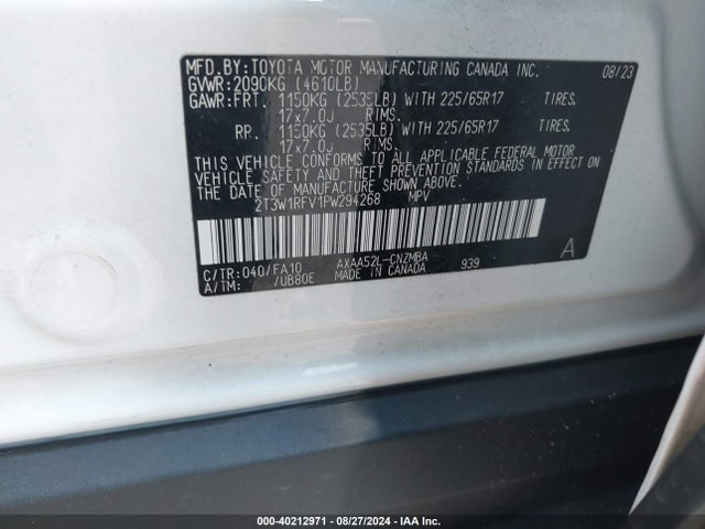 Toyota Rav4 Xle 2023 2T3W1RFV1PW294268 Image 9