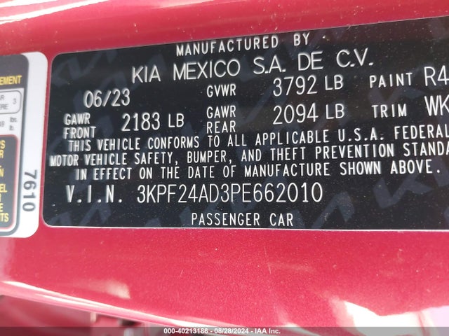 KIA Forte Lxs 2023 3KPF24AD3PE662010 Image 9