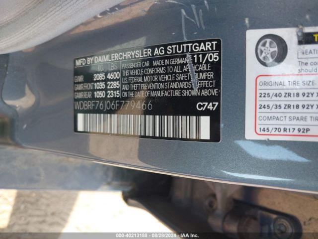 2006 MERCEDES-BENZ C 55 AMG WDBRF76J06F779466 Photo 8
