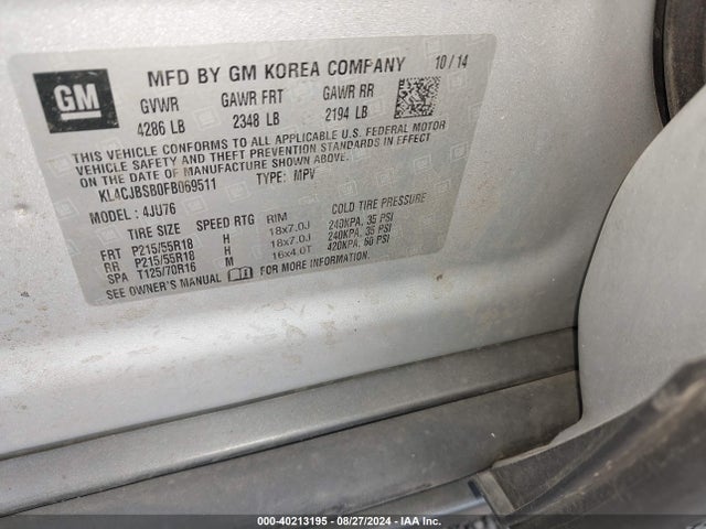 KL4CJBSB0FB069511 Buick Encore Convenience