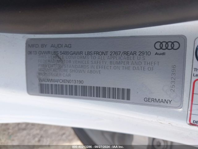 WAUWMAFCXEN013190 Audi A7 3.0 Tdi Premium Plus