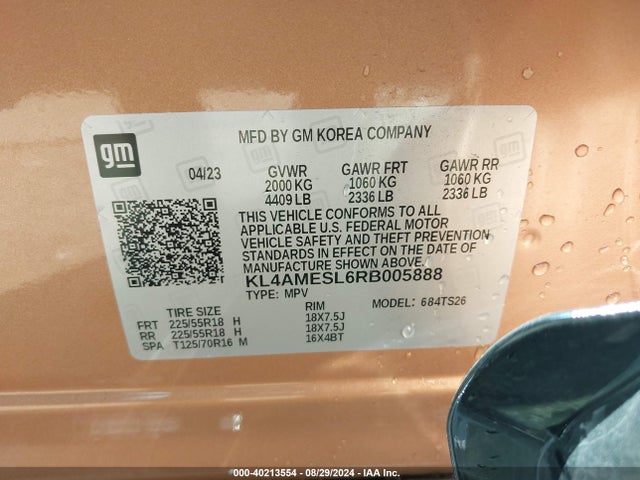 KL4AMESL6RB005888 Buick Encore Gx Sport Touring Awd
