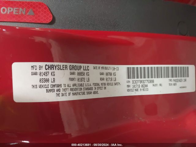 2013 FIAT 500 3C3CFFBR3DT753898 Photo 8