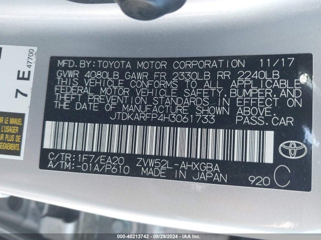 Toyota Prius Prime Premium 2017 JTDKARFP4H3061733 Image 9
