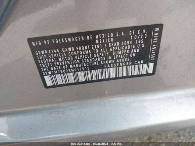 3VW7M7BU2RM017515 Volkswagen Jetta 1.5t Se