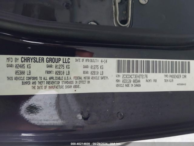 2C3CDXCT3EH272176 Dodge Charger Road/track