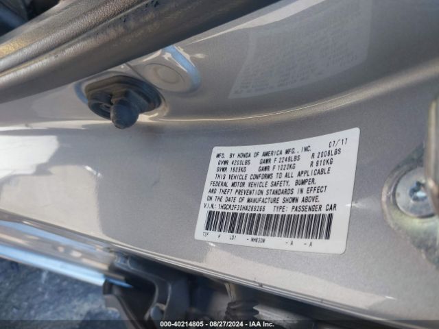 1HGCR2F30HA269266 Honda ACCORD LX