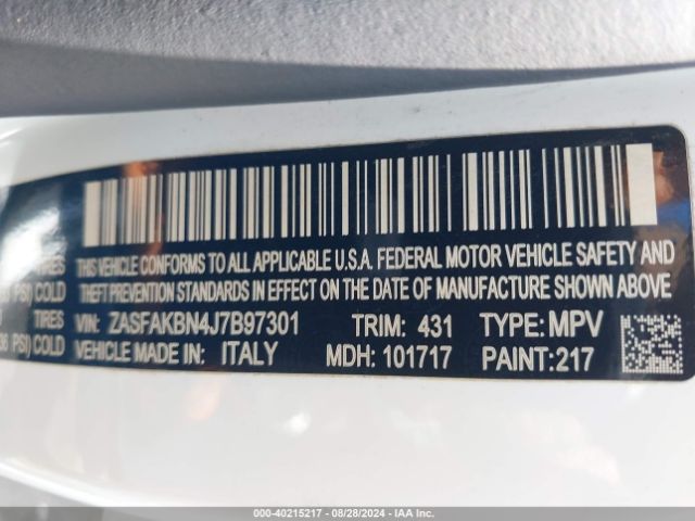 ZASFAKBN4J7B97301 Alfa Romeo STELVIO TI