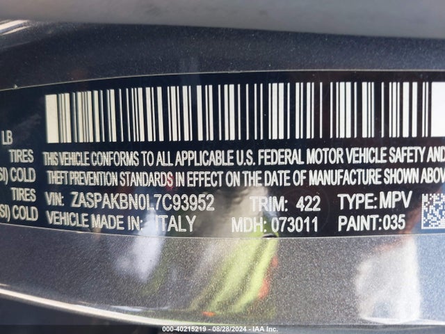 ZASPAKBN0L7C93952 Alfa Romeo Stelvio Ti Sport Awd