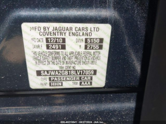 2011 JAGUAR XJ SAJWA2GB1BLV17059 Photo 8