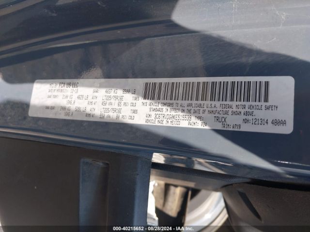 3C6TRVDG0KE515539 RAM Promaster 2500 High Roof 159 Wb