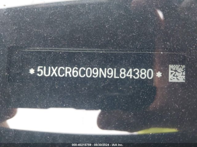 5UXCR6C09N9L84380 BMW X5 Xdrive40i
