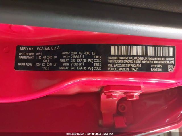 ZACCJBCT9FPB28395 Jeep Renegade Trailhawk