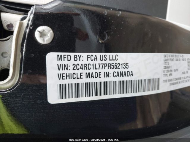 2C4RC1L77PR562135 Chrysler Pacifica Hybrid Touring L