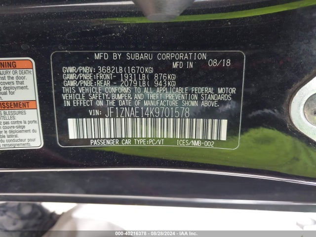 Toyota 86 Trd Se 2019 JF1ZNAE14K9701578 Image 9