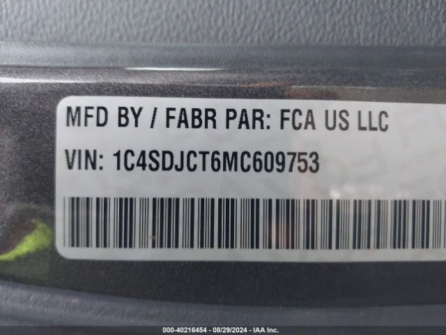 2021 DODGE DURANGO 1C4SDJCT6MC609753 Photo 8