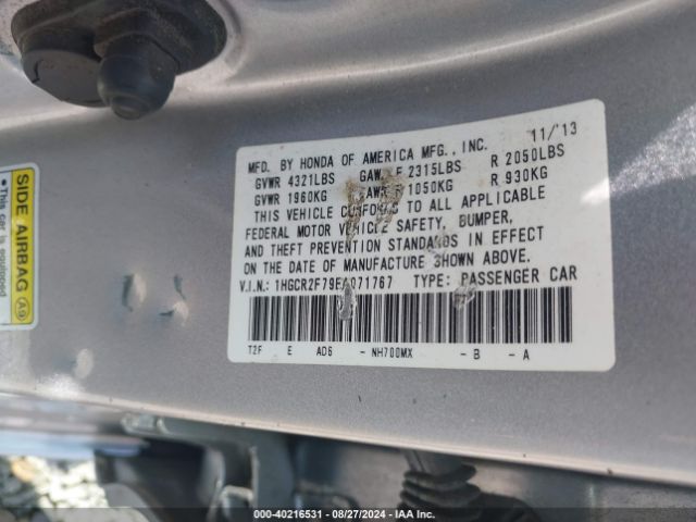 1HGCR2F79EA071767 Honda ACCORD EX