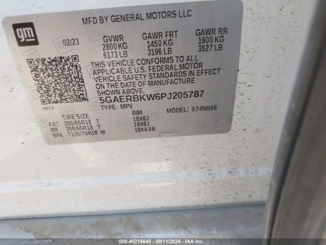 5GAERBKW6PJ205787 Buick Enclave Essence Fwd