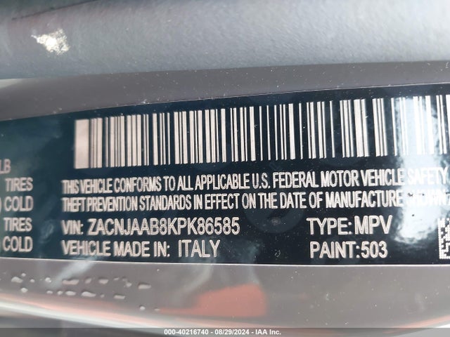 ZACNJAAB8KPK86585 Jeep Renegade Sport Fwd