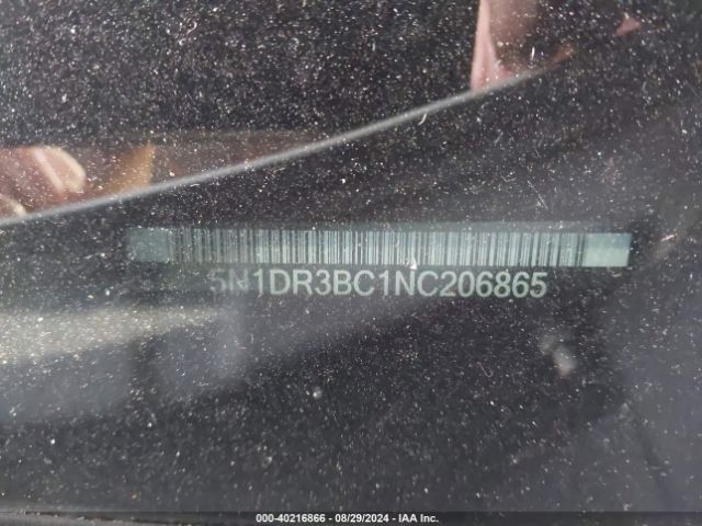 5N1DR3BC1NC206865 Nissan Pathfinder Sv 4wd
