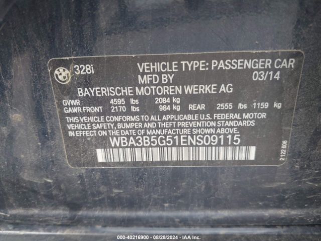WBA3B5G51ENS09115 BMW 328i Xdrive