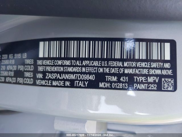 ZASPAJAN9M7D09840 Alfa Romeo Stelvio Rwd