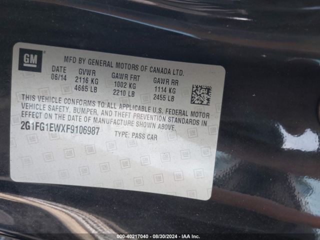 2G1FG1EWXF9106987 Chevrolet Camaro 1ss