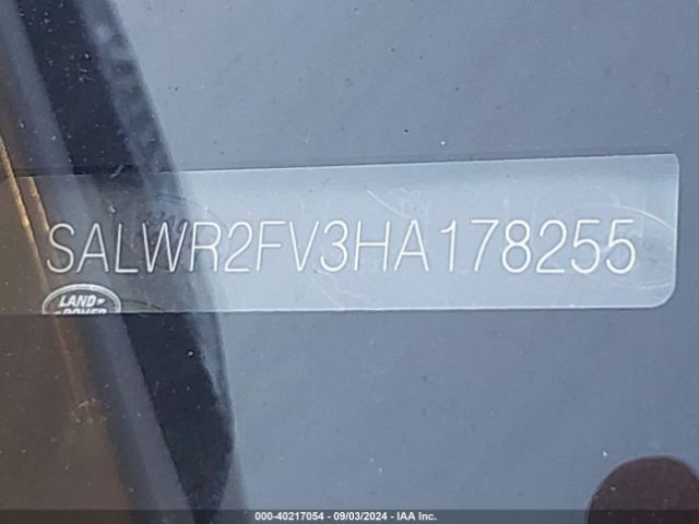 SALWR2FV3HA178255 Land Rover Range Rover Sport 3.0l V6 Supercharged Hse