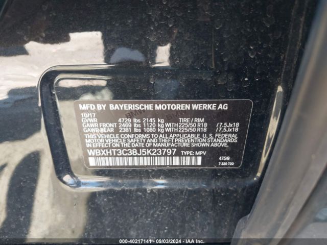 WBXHT3C38J5K23797 BMW X1 Xdrive28i