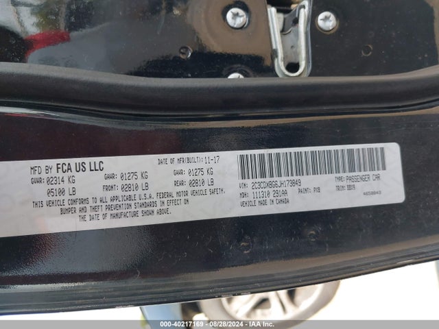 Dodge Charger Sxt Rwd 2018 2C3CDXBG6JH173849 Image 9